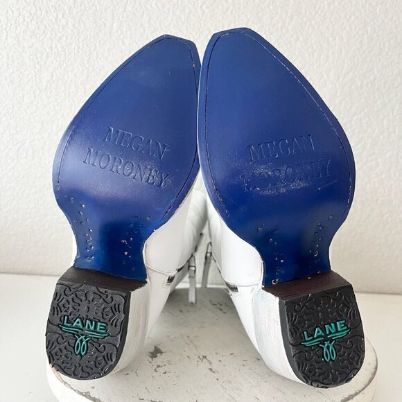 Lane MEGAN MORONEY Smokeshow Womens Cowboy Boots 9 White Western Cowgirl Tall - Picture 11 of 16